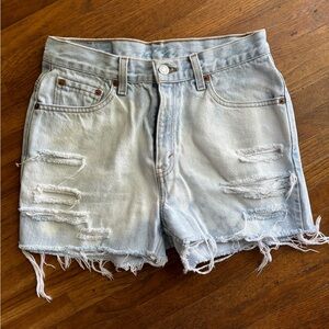 Levi’s 512 denim shorts.
